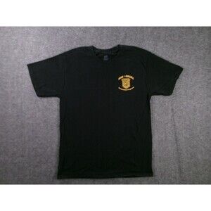 Lewiston Police Shirt Men Medium Black Drug Violence Awareness Program Maine